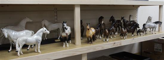 A collection of Beswick horses